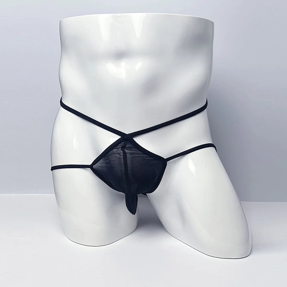 Casual Men's Transparent Thong Men Thong Underwear Mesh G-String Lightweight Mesh G-String For Men Bulge Pouch Casual Style
