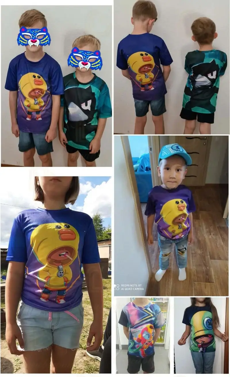 Camiseta de Juego de Anime para niños y niñas, ropa de verano para niños, moda linda, Crow Spike, 3d, Tops, ropa para adolescentes