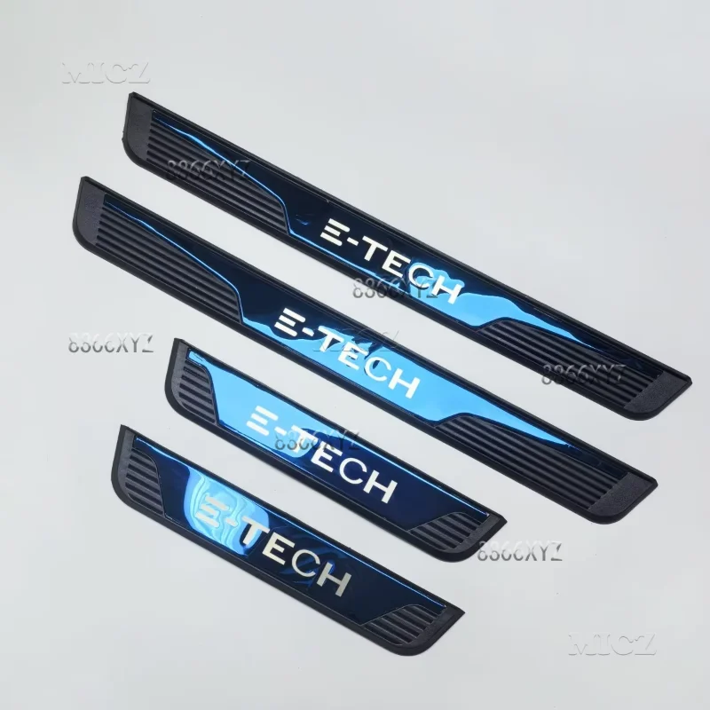 For Renault Austral Arkana E-Tech Hybrid Accessory 2019 - 2024 Car Stainless Chrome Door Sill Kick Plate Protector Cover Trim