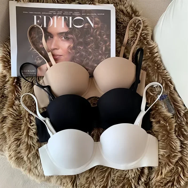 1/2 Cup Push Up Seamless Bras For Women Underwear Bra Padded Bralette Comfort Invisible Brassiere Nonwire Simple Sexy Lingerie