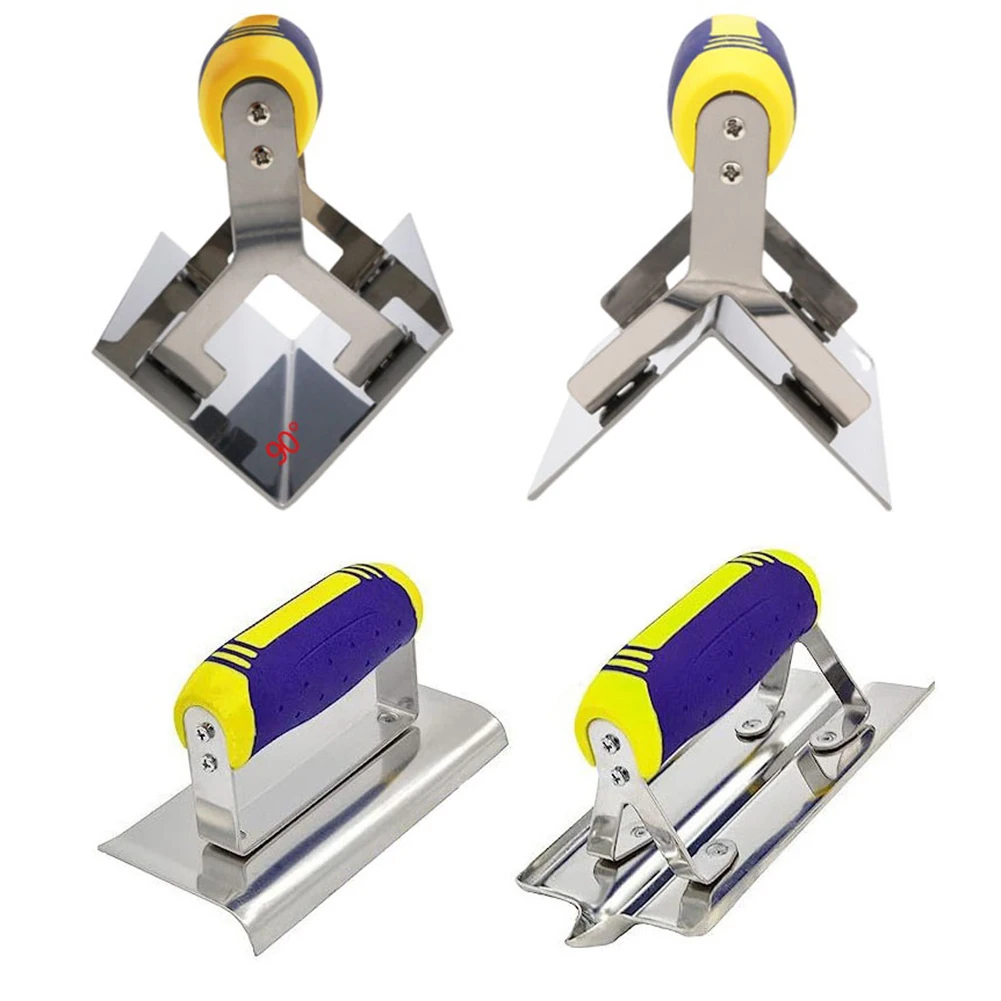 Stainless Steels Concrete Manual Edge Trimmer Inside And Outside Corner Trowel Slotter Tools Sets Gypsum Cement Corner Trowel