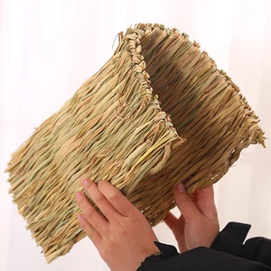 Natürliche Strohbettwäsche Käfigmatte, Grasmatte für Kaninchen und Kaninchen, Heu Matte, kleine Größe, Tiere Haustierhaus 12 Hauptverkauf Luminaria natürlicher Stroh - №4