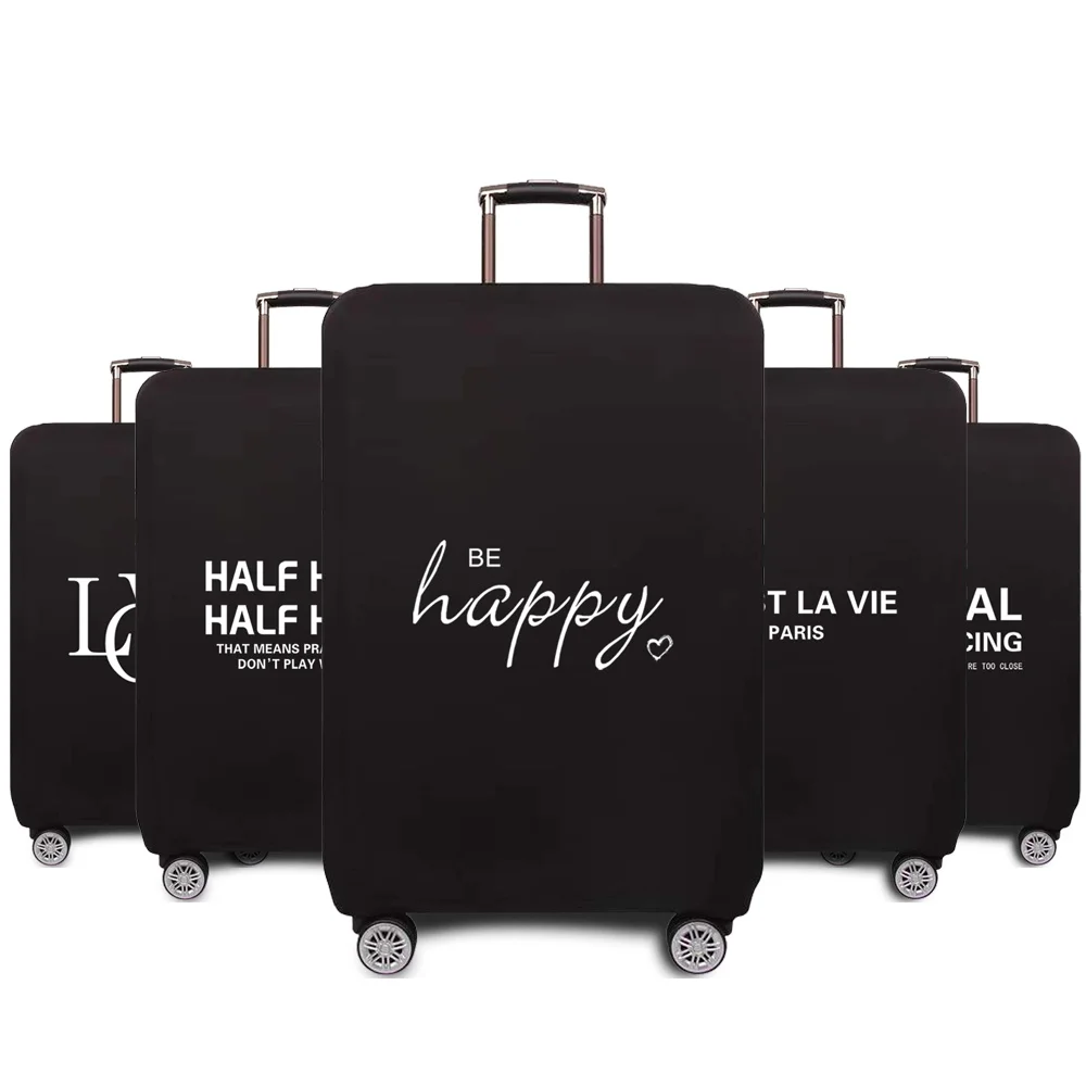 

Text Series Luggage Case Suitcase Protective Cover Travel Accessories Pattern Elastic Luggage Cover Apply To 18''-32'' Suitcase