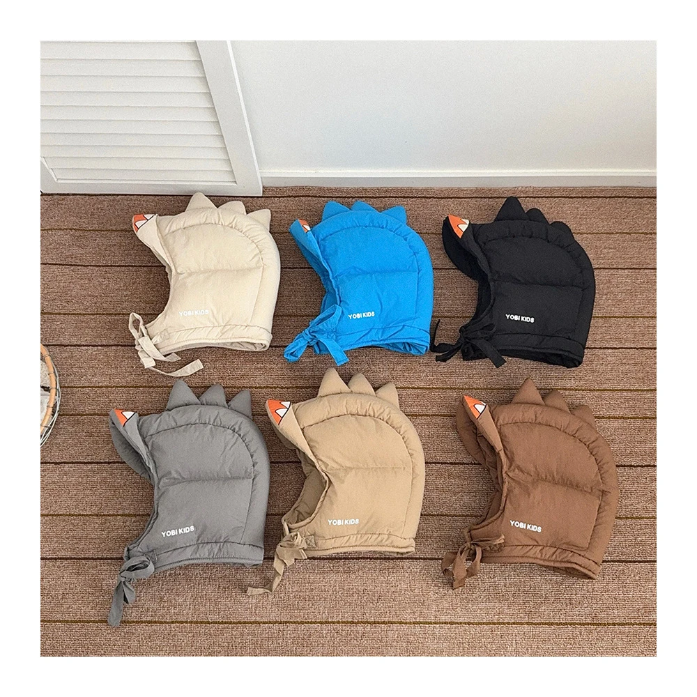 

Зимняя детская шапка для защиты ушей от 2 до 6 лет, теплая шапка с рисунком динозавра для маленьких девочек, милая ветрозащитная детская шапка