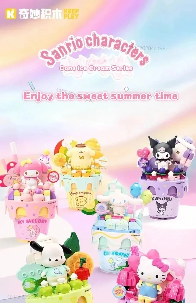 New Keeppley Sanrio Building Blocks Hello Kitty Kuromi Pochacco