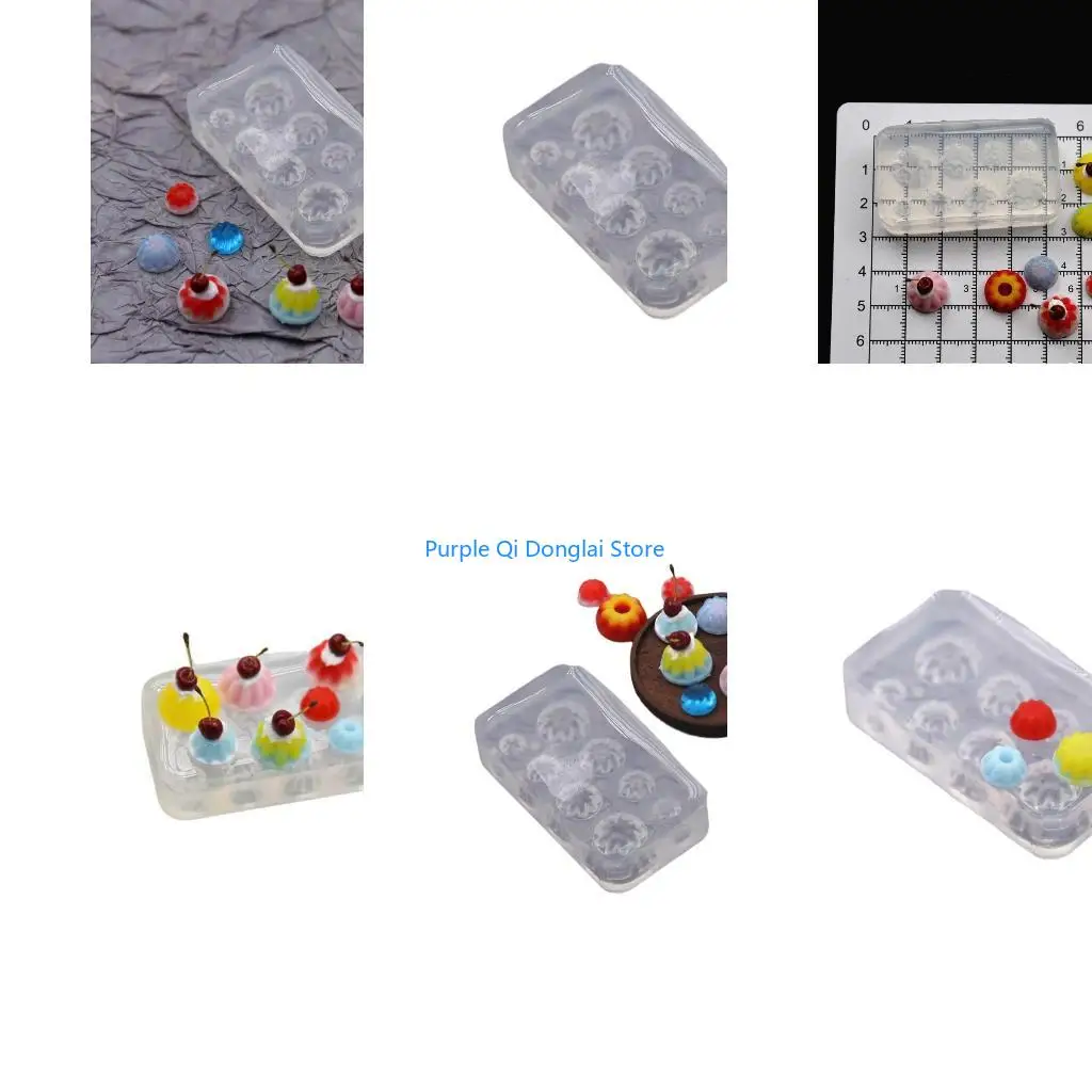 L21E DIY Small Mold Play Miniature Pinching Mould Epoxy Resin Molds for DIY Crafting Silicone Mould Baking