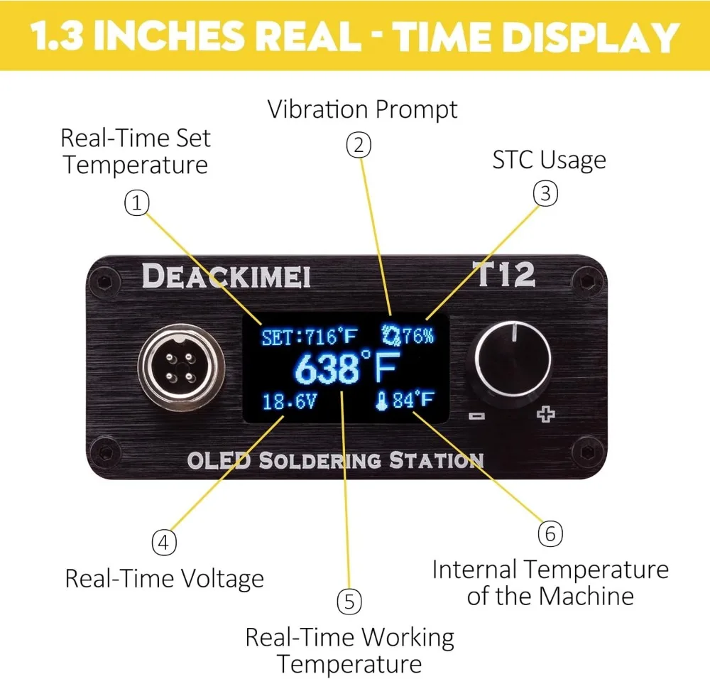Cordless Soldering Iron Station, Adjustable Temperature, Auto Sleep, Low Voltage Protection, Digital Display