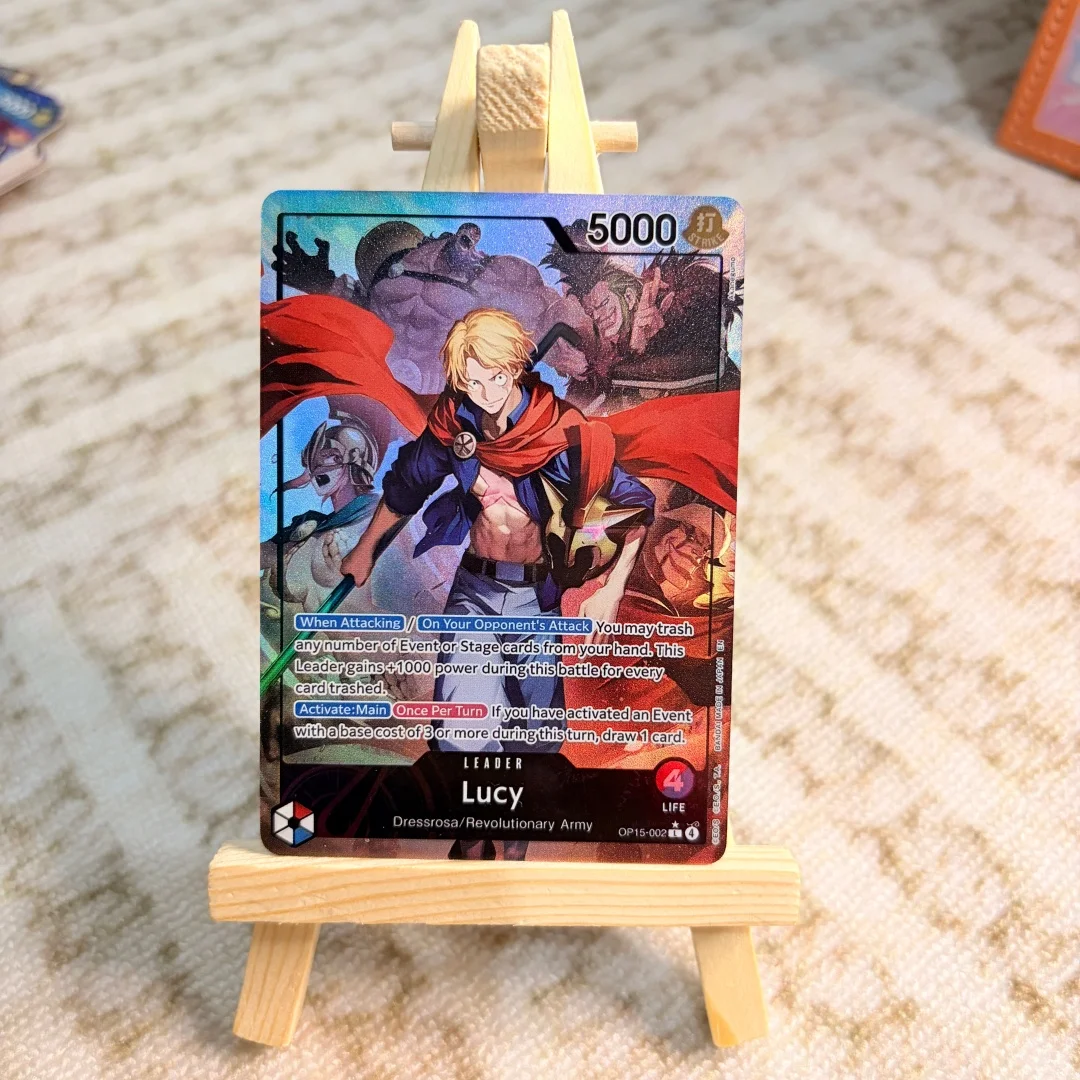 One Piece Sabo OP15-002 Tarjeta Coleccionable Plegable DIY con Diseño de Pintura del Líder, Aventura en la Isla de KAMI, Juego OPCG, Juguete de Regalo