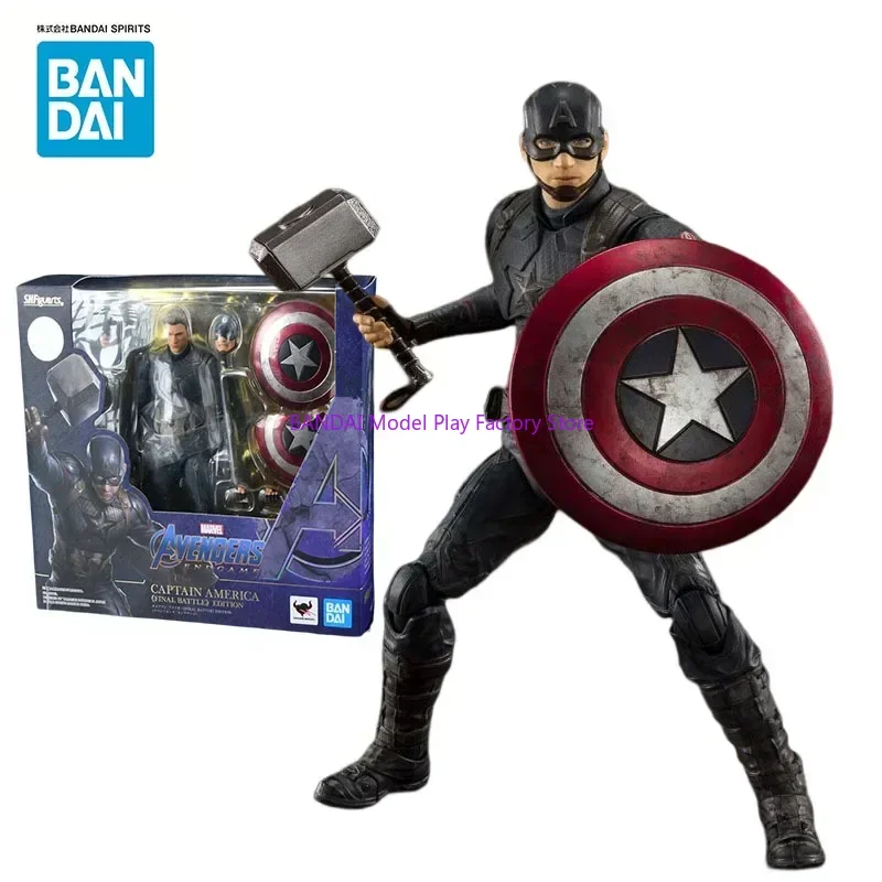 

In Stock Bandai Original Model Kit S.H.Figuarts Avengers Captain Steel MK-85 Anime Action Figure Series Boys Toy in stock