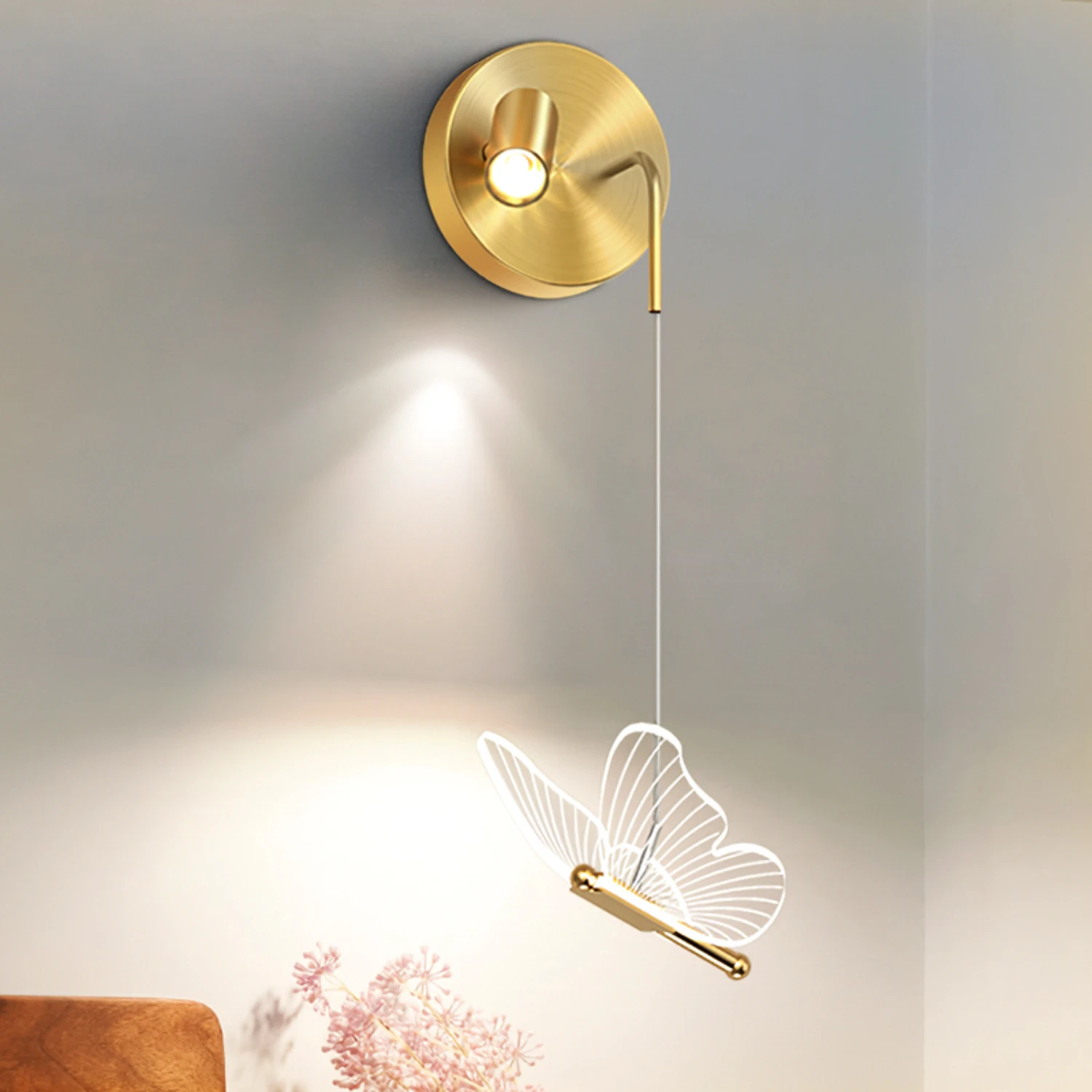 New Luxurious and Stylish Nordic Wall Lamp: Elegant Minimalist Lighting for Bedroom, Aisle, and Background - Sophisticated Bedsi