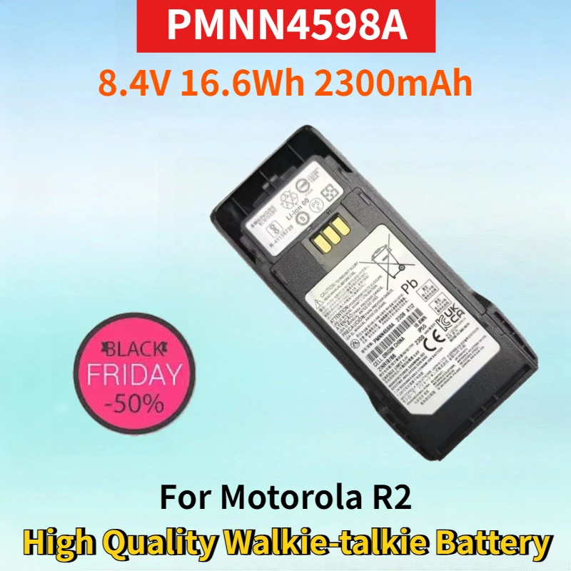 

PMNN4598A 8.4V 16.6Wh 2300mAh Rechargeable Lithium-ion Battery for Motorola R2 High Quality Walkie-talkie Replacement Battery