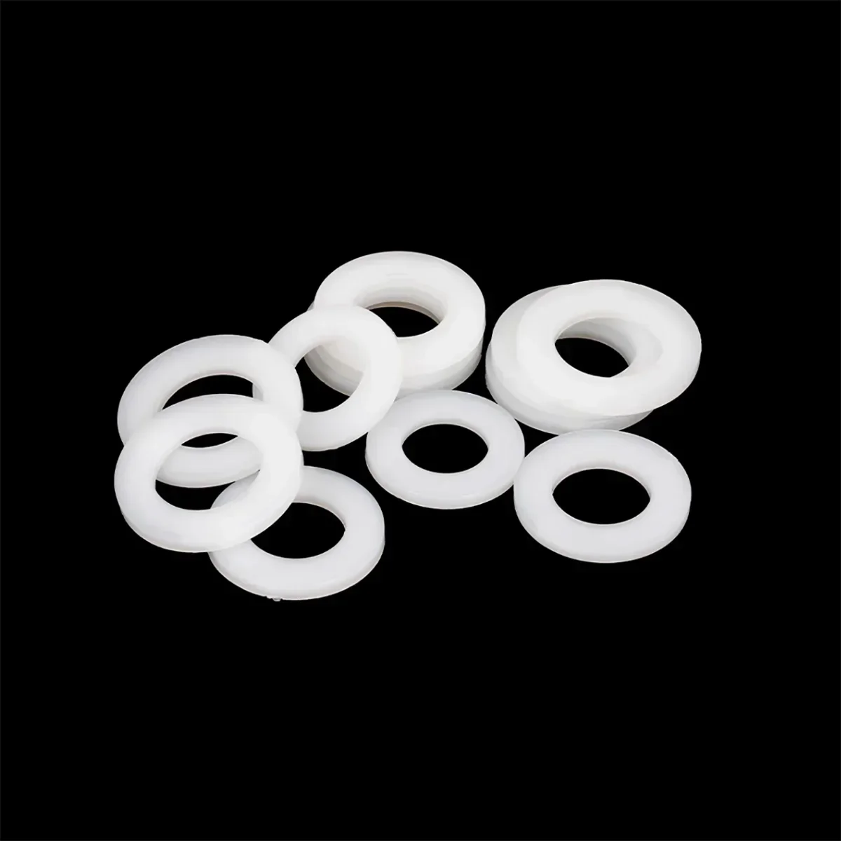 White Nylon Flat Gasket Plastic Circular Isolation Washer M2M4M6M8M10M12M16M18M20