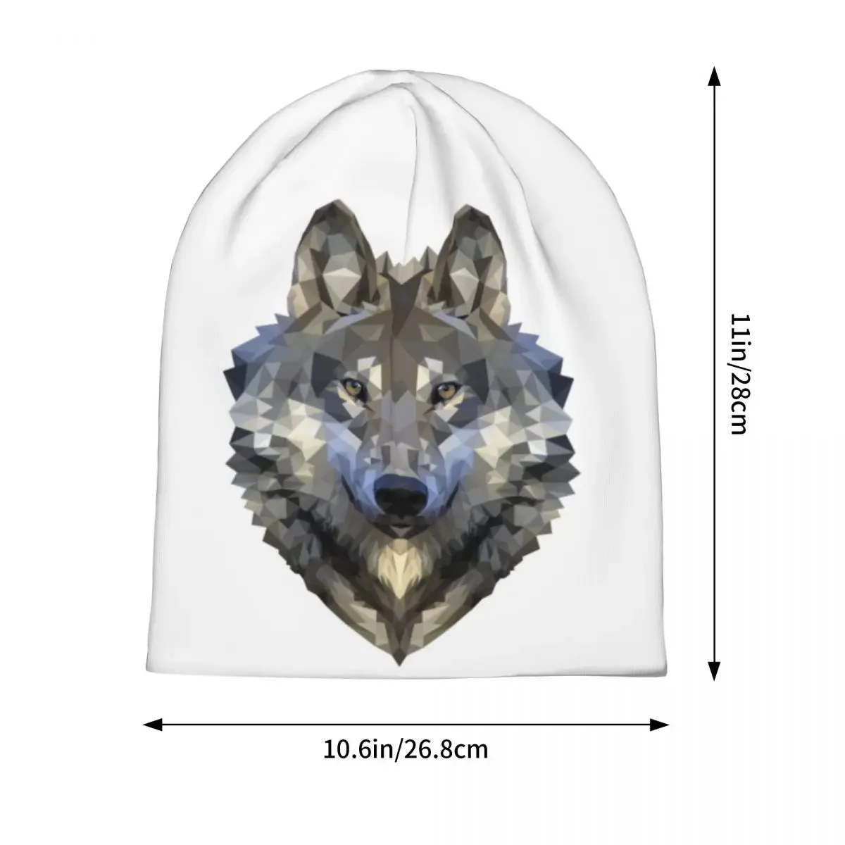 Grey Wolf Bonnet Hats Terror Animal Knitted Hat Men Women Y2K Cool Warm Beanie  Autumn Winter Outdoor Design Caps