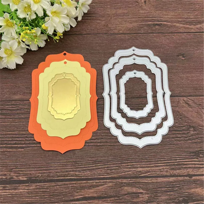 

3pcs/set Tag Metal Cutting Dies Stencils For DIY Scrapbooking Decorative Embossing Handcraft Template
