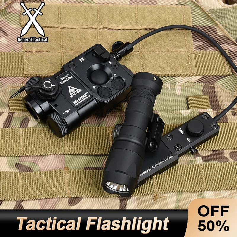 LED Powerful M300 M600 Flashlight Zenitco GEN.2.0 T IR Green Laser Zenitco PERST-4 Aiming Laser Sight With Switch Hunting Light