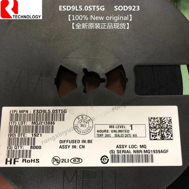 100% Nuovo originale ESD9L5.0ST5G ESD9L5.0 SOD923 Transitoria Diodi di Protezione VoltageSuppressorsESD con Ultra−LowCapacitance