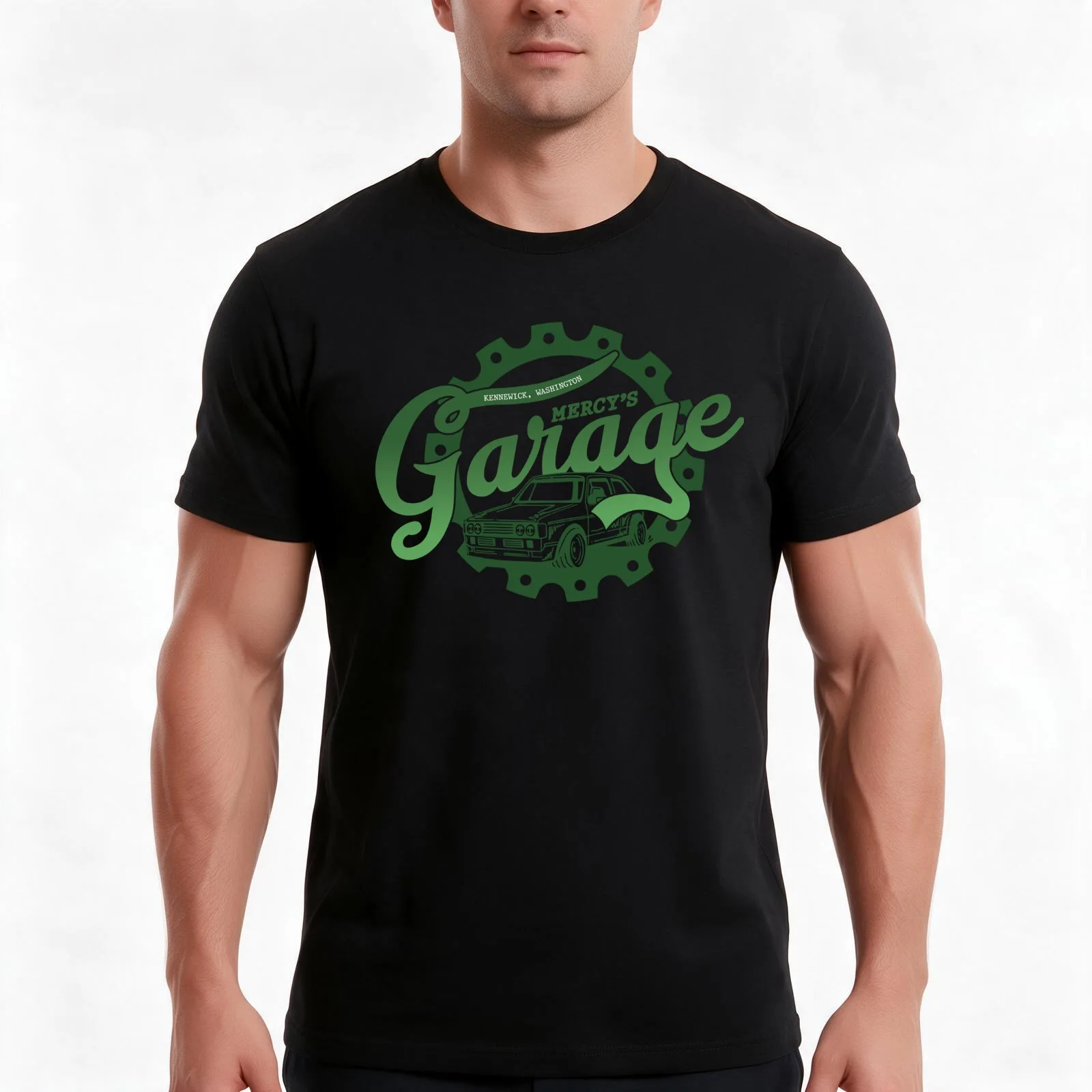 Mercy's Garage (Mercy Thompson) T-Shirt, Summer Casual Cotton Tee, Oversized Streetwear Tops, Vintage Graphic Print, 100% Cotton