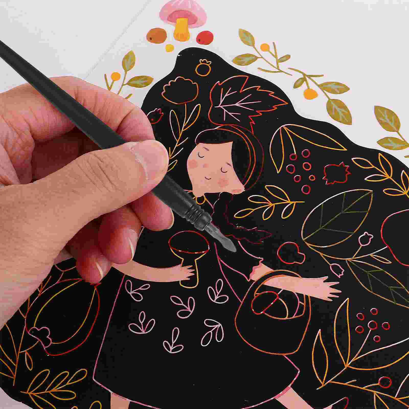 12-częściowe narzędzia do rysowania zarysowań Rysiki do drapania Bicuspid Plastikowy rysik dla dziecka