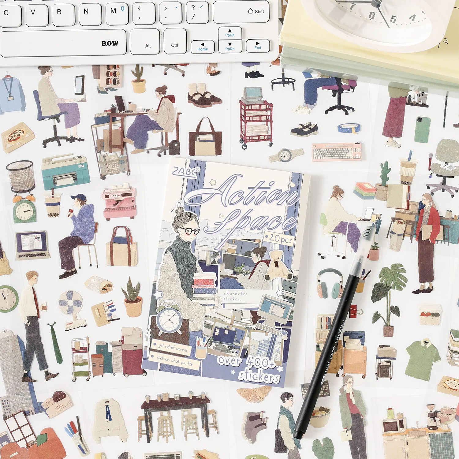 20pcs/1lot Kawaii Scrapbook Sticker Misty Life Record Scrapbooking Supplies Planner Decorative Stationery Stickers
