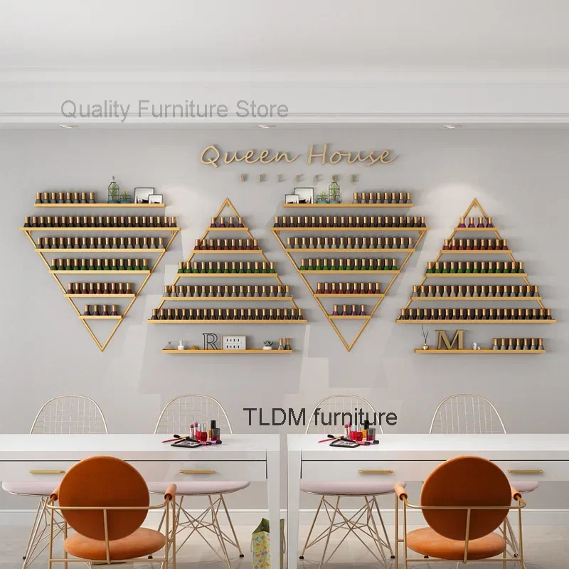 

Nordic wall Storage Holders for nail polish manicure shop iron rack nail oil shelf organizer metal storage rack dropshipping