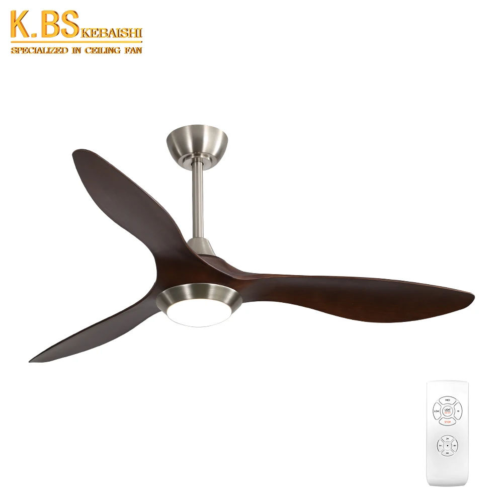 

KBS Chandelier Bldc Ceiling Fan Light Led OEM ODM Ceiling Fan With Lamp Chandelier Fan 52 Inch Wood Blade