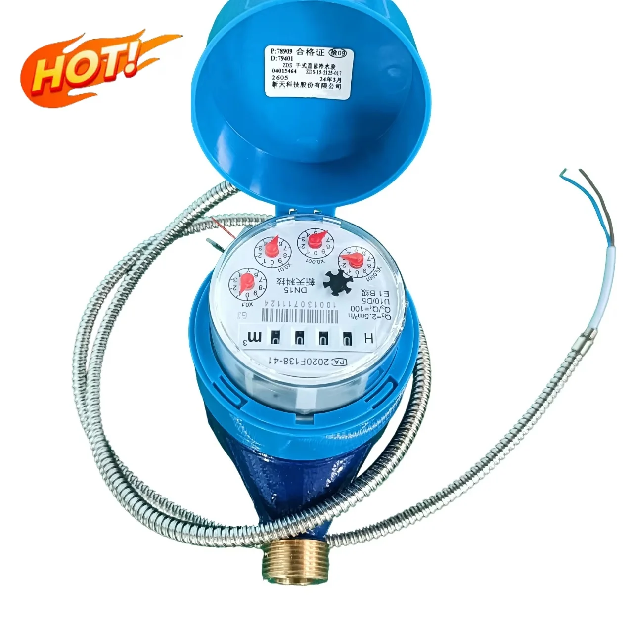 High Quality Multi-jet Dry-Dial Brass Water Meter for Sale DN15-25 Dry Type Iron Body Water Meter