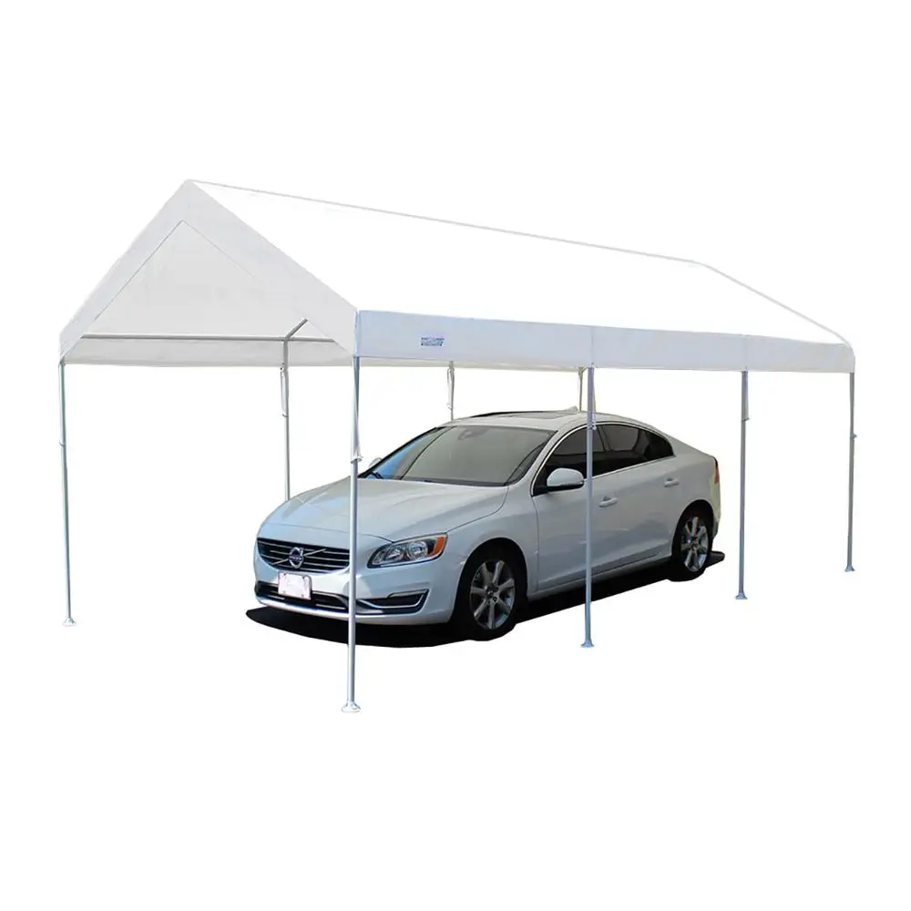 True 10ft by 20ft Universal Canopy, 1 3 8Inch Steel Frame, 8 Leg, White