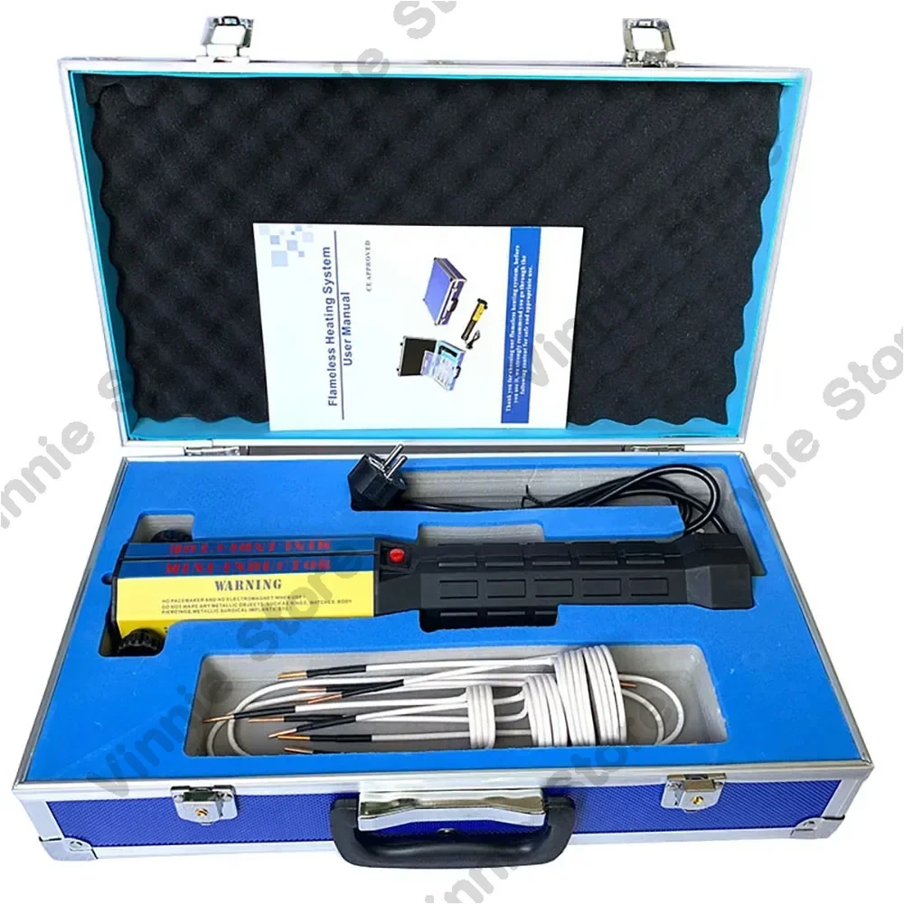 1000W Mini Induction Heater Flameless Electromagnetic with 8 Pieces Coil Kits for Auto Use Bolt Remover