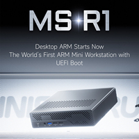 MINISFORUM MS-R1 Mini Workstation CIX ARM CP8180(12C/12T, up to 2.6GHz), 64/32G ECC LPDDR5 2x10G LAN Mini PC UEFI PCIex16 WiFi6E