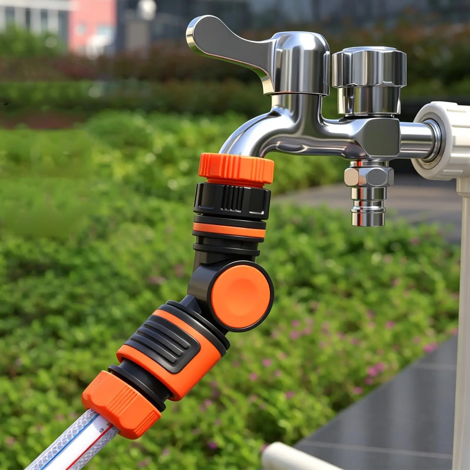 360 Degree Rotatable Leak-Proof Hose Coupler, Universal Garden Pipe Joint Fittings, Durable Connection Adapter for Faucet Spigot