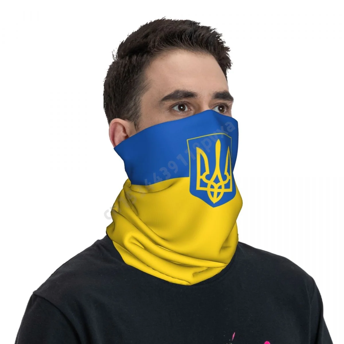 Ukraine Flag Ukrainians National Neckerchief Scarf Neck Face Mask Unisex Neck Warmer Seamless Bandana Headwear Cycling Hiking - view 2