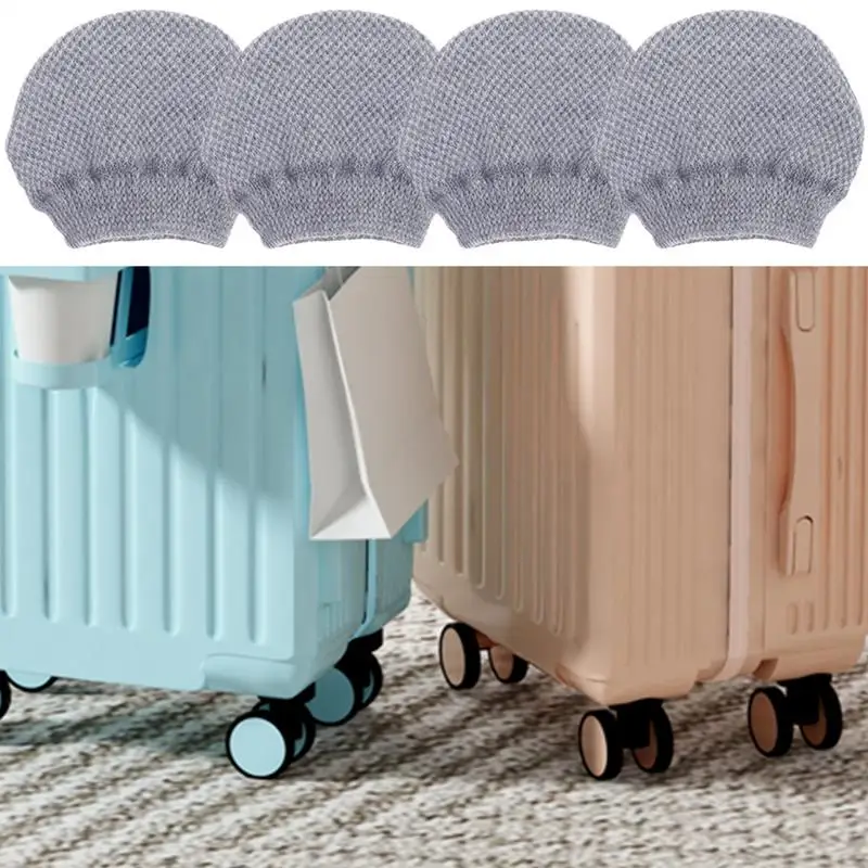 

4 шт. чехлы на колеса для багажа, пылезащитные защитные чехлы для чемоданов, дорожные аксессуары для колес, простые в установке принадлежности