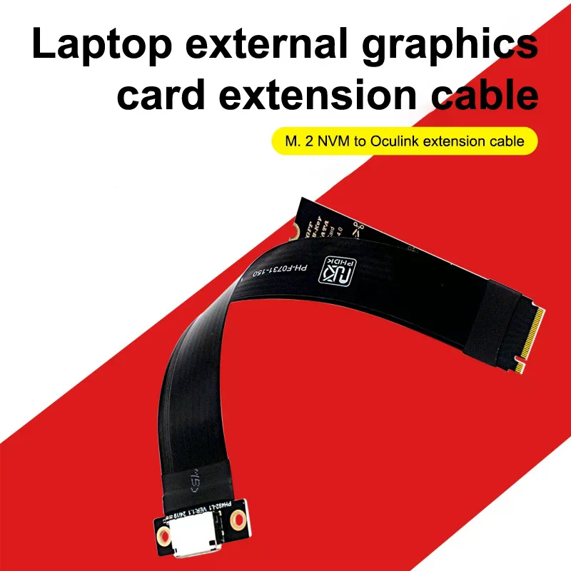 M.2 NVME To Oculink 4i Extension Cable For SSD Graphics Card M2 M Key To SFF-8611 SFF-8612 Adapter Cable For Desktop Laptop