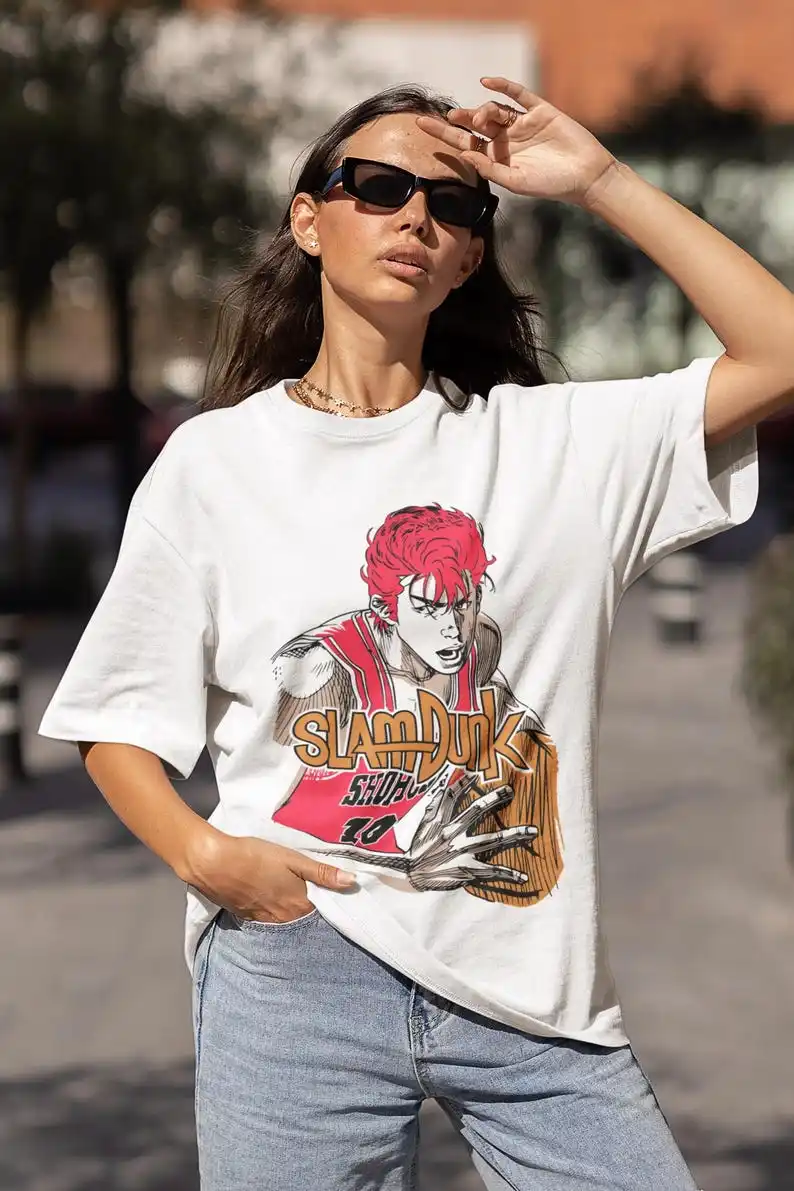 90s Basketball Legend Unisex T-shirt - Japanese Anime Clothing, Classic Manga Apparel, Retro Japan Style, Vintage Sportswear, An