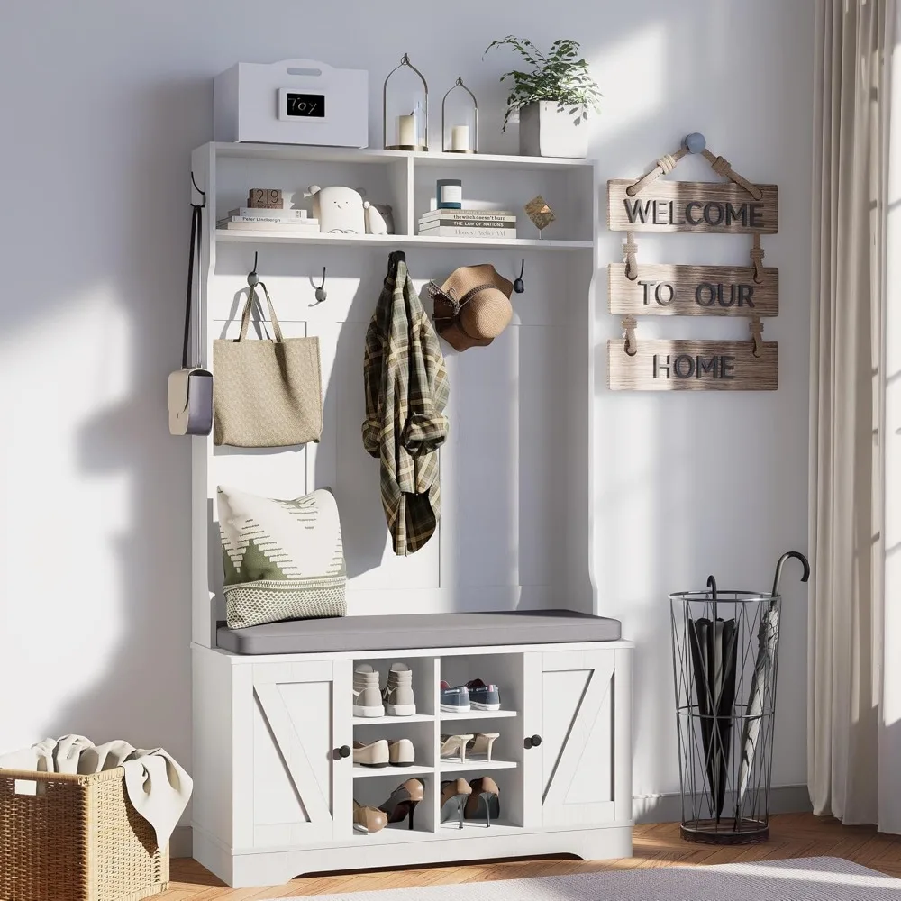 71 Hall Tree With B…