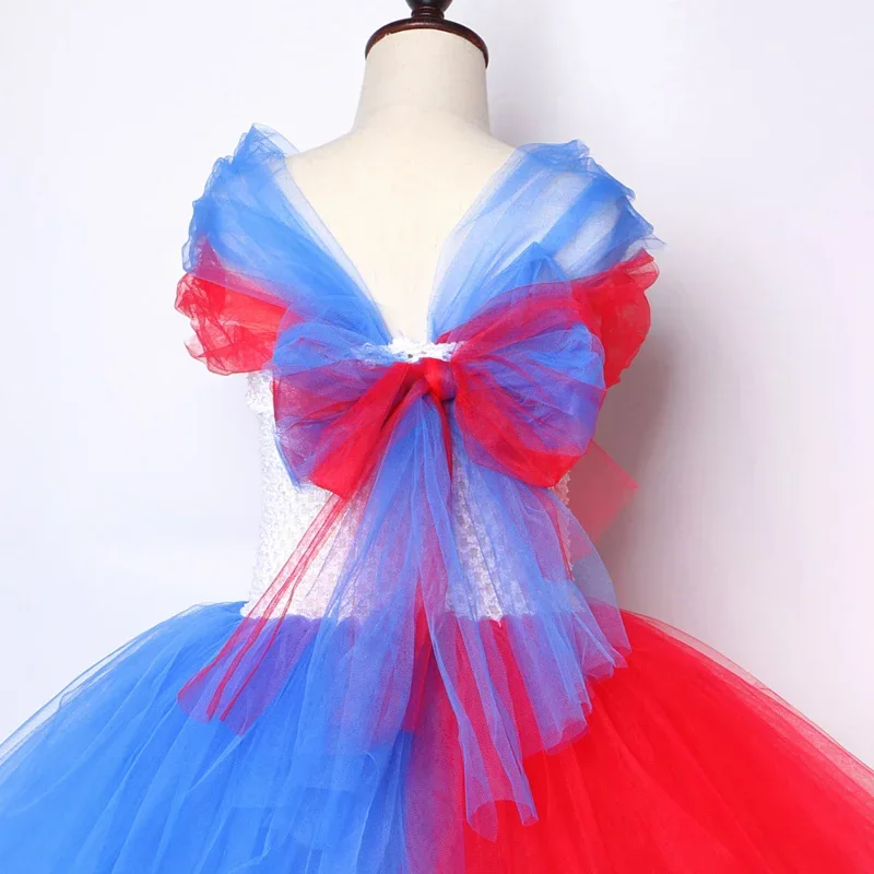 Cosdea королевское синее красное платье-пачка клоуна для девочек, карнавальные костюмы на Хэллоуин для детей, наряд для косплея Джокера, нарядное платье принцессы