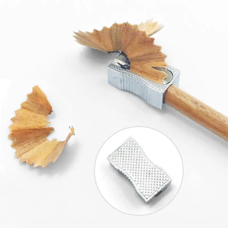 Ergonomic Metal Pencil Sharpener, Escola Crayon Sharpener, Material de Escritório, Papelaria Acessórios para Estudantes e Profissionais