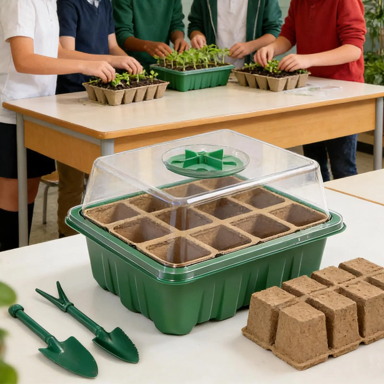 

Набор из 10 лотков для рассады с дренажными отверстиями, 12-ячеечные лотки для выращивания растений, для балкона, фермы, квартиры