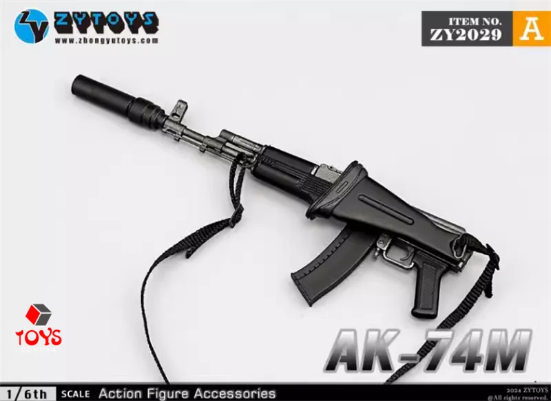 ZYTOYS ZY2029 broń w 1/6 skali AK74M Model 16cm żołnierz z karabinu szturmowego pistolet-zabawka zmieścić 12-calowe męskie figurki