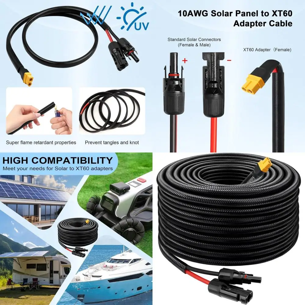 

10AWG 50ft Portable Power Station Cable Adapter for RV Battery Connection