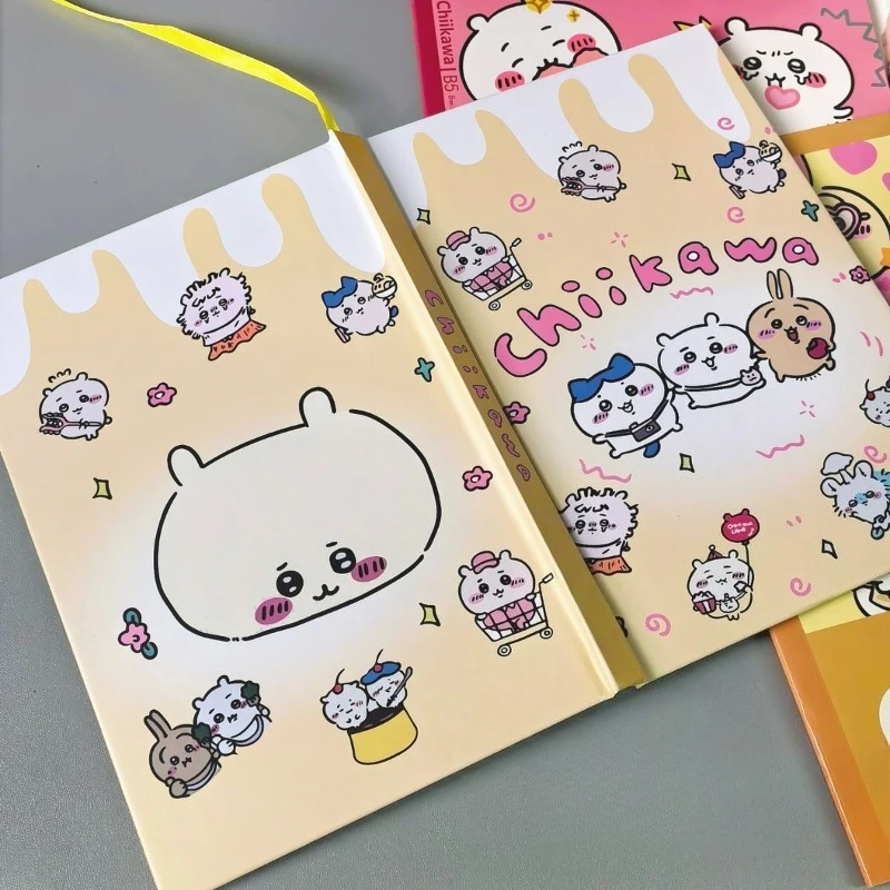 Anime Chiikawa Hard Cover Notebook Lined Journal Notepad Diary Colorful Pages Thick Paper Smooth Writing for Office and Students