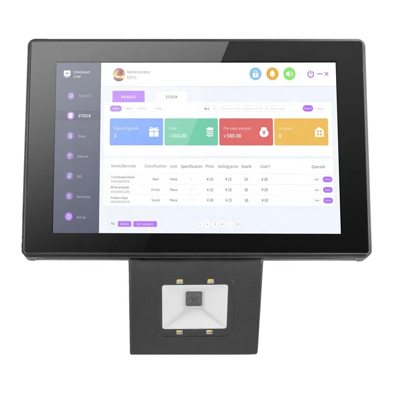 2023 Newest 10 Inch Android System POS Price Checker With 2D Barcode Scanner for Retail Store Price Checking