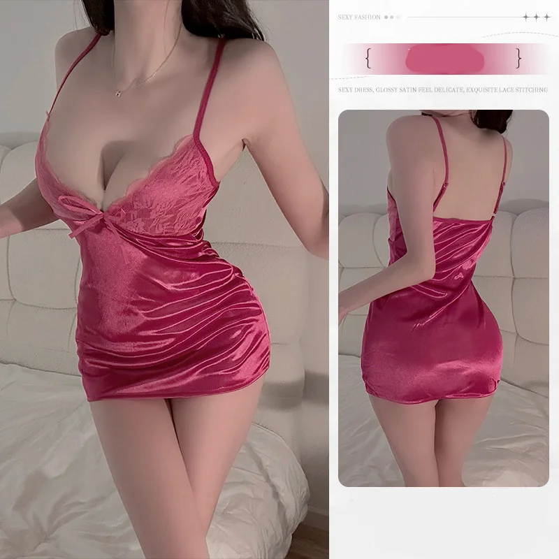 الملابس الداخلية رغبة نقية الرياح النوم تنورة رقيقة الدانتيل الورك ملفوفة بيجامة غير انفصال مجموعة ملابس فاخرة غير خاضعة للرقابة خادمة ازياء #6