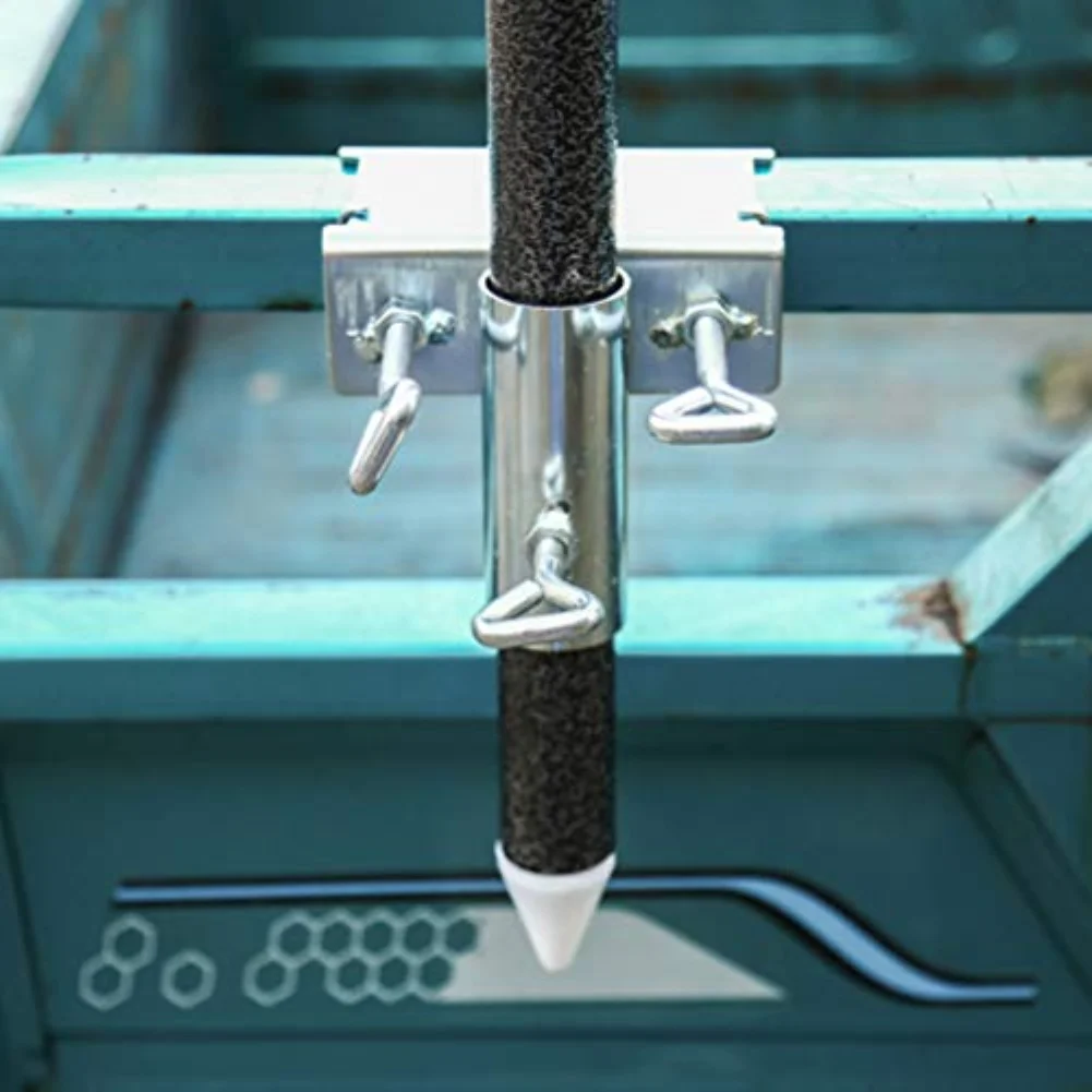 

Metal Parasol Holder Fixed Clip for Balcony Railings Strong Oxidation Resistance Secure Outdoor Umbrella Stand