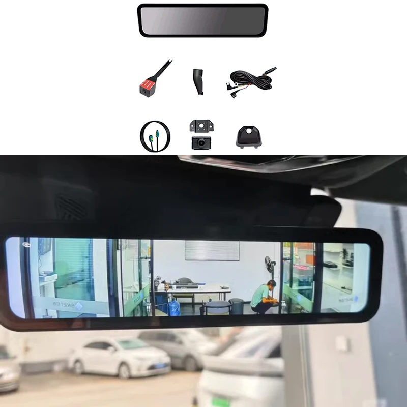 Car Streaming Rearview Mirror Driving Recorder Fit for JETOUR Traveler T2 2023-2024 Digital Signal Streaming Easy Installation