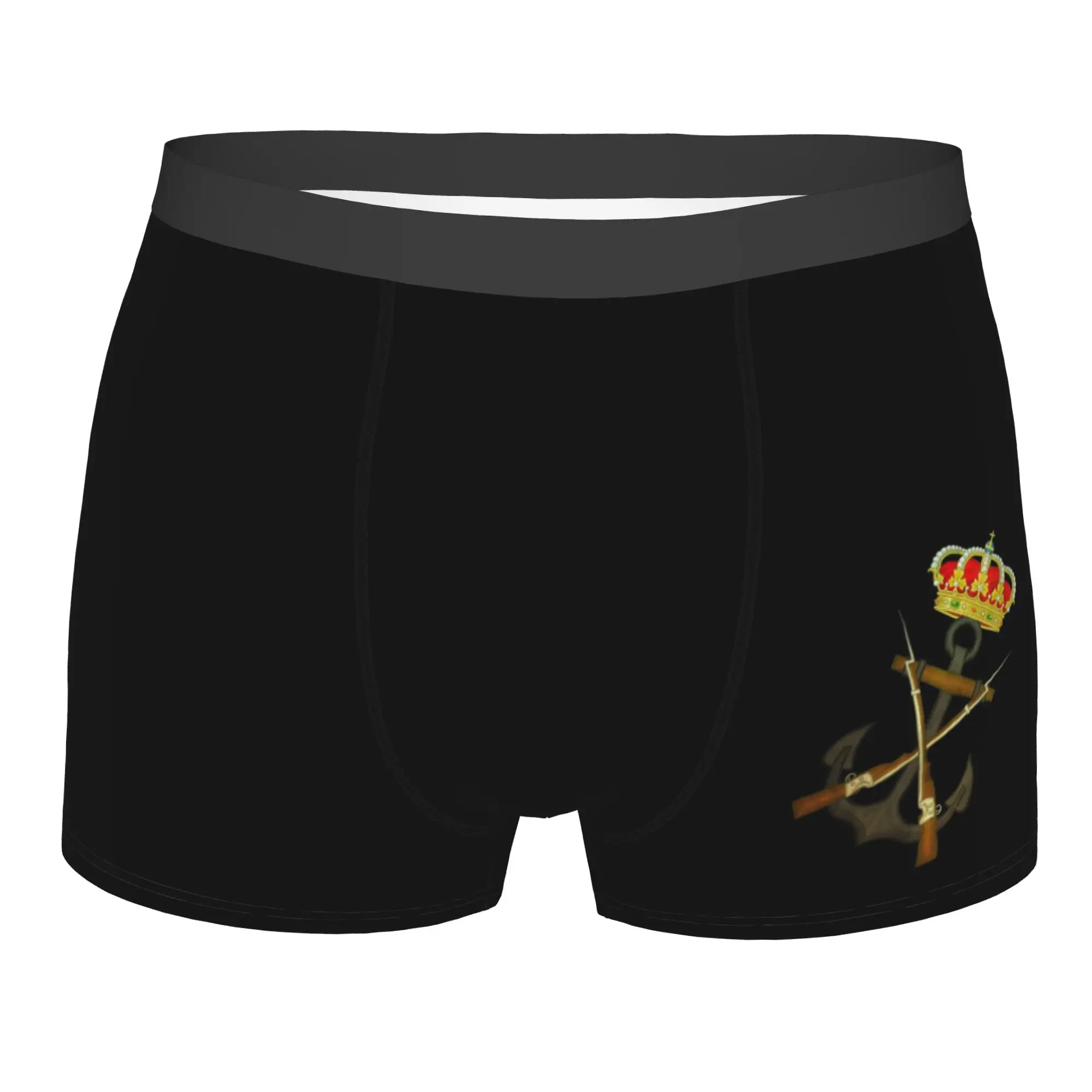 Custom Badge of the Spanish Marine Infantry Boxers Shorts Men's Legi N Espa Ola Spanish Legion Briefs Underwear Funny Underpants