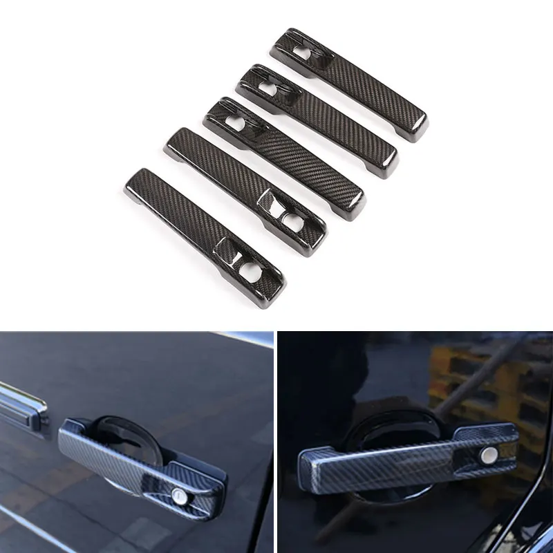 Car-styling Carbon Fiber Texture Exterior Door Handle Cover Trim For Mercedes Benz G Class W463 W464 G65 G55 G63 G500 G550