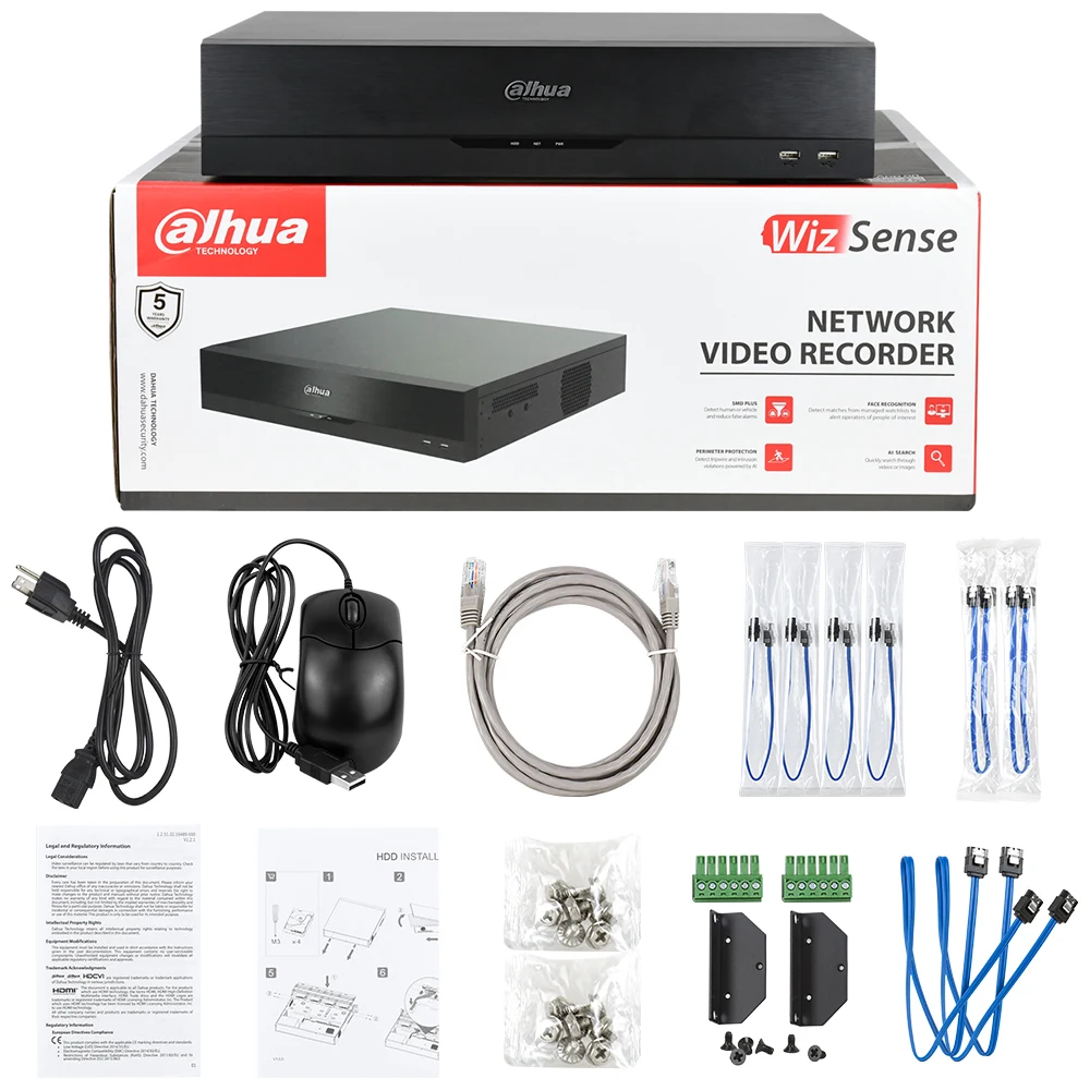 

64CH 8K AI NVR Dahua Brand NVR5864-EI2 8HDDS AcuPick 448Mbps 2HDMI eSATA Face Detection Recognition Network Video Recorder USA