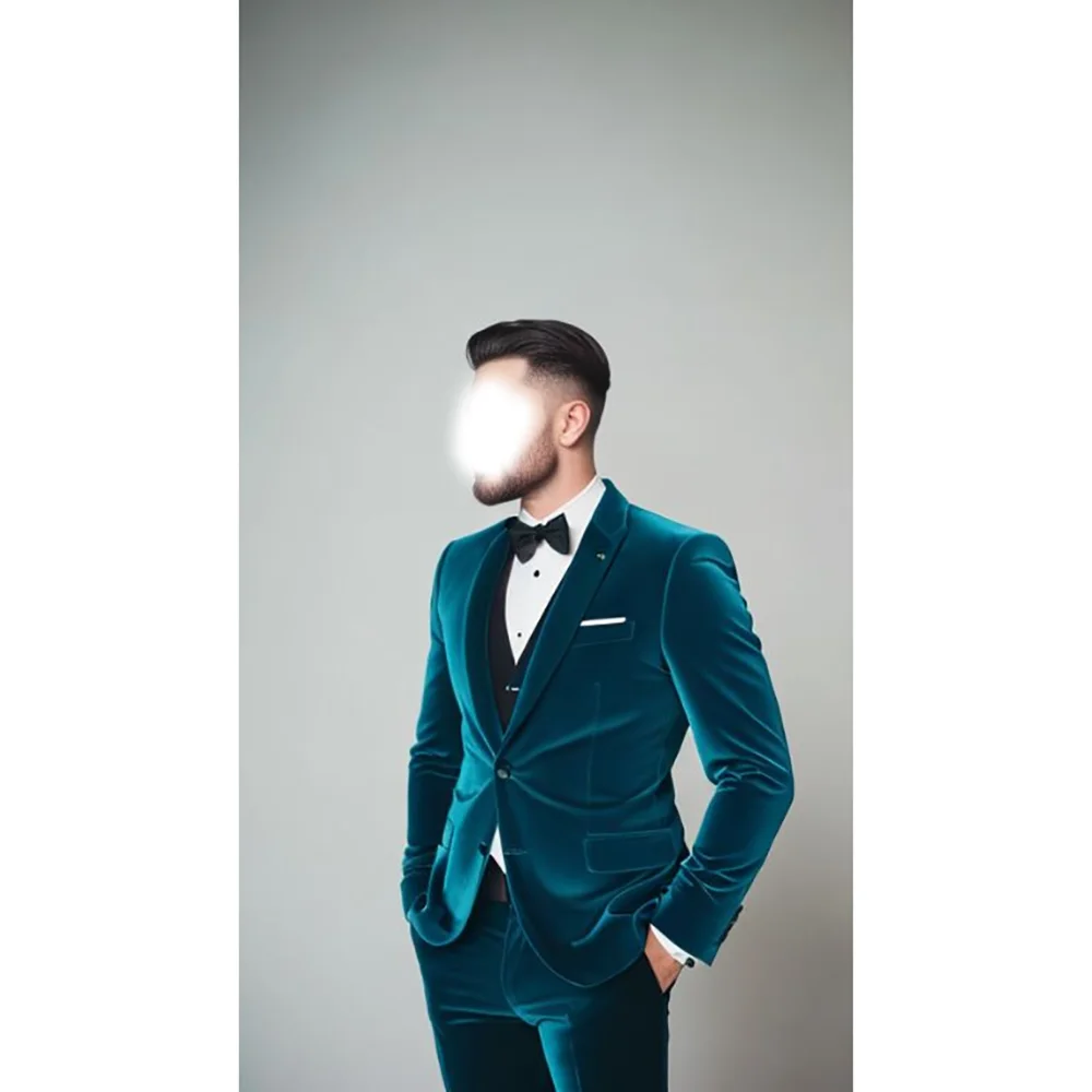 

Customized Formal Single Breasted Peaked Lapel Slim Men Suit Two Pieces (Jacket+Pants) Outfits Banquest Wedding Party Prom Suits