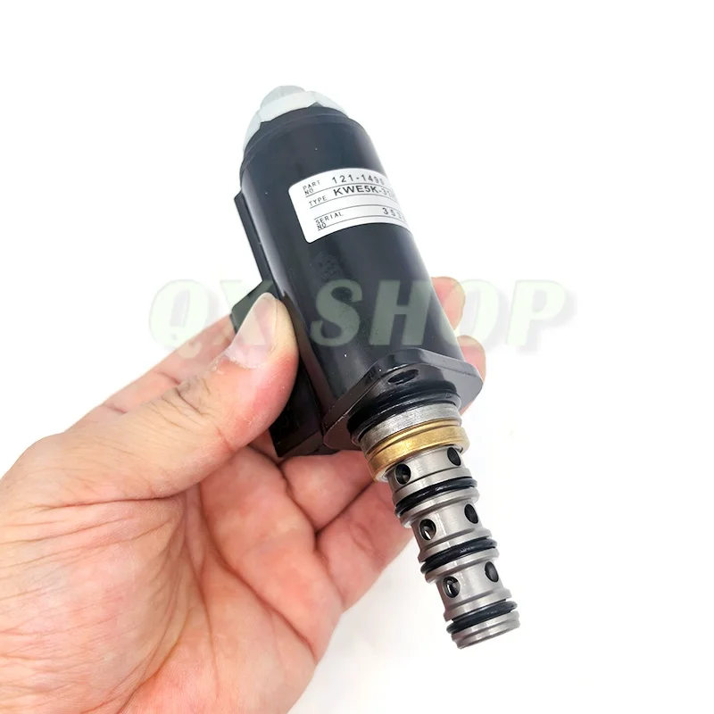 1211491 لشركة كاتربيلر CAT E320B E320C E320D قفل الأمان ، مفتاح سرعة المشي صمام الملف اللولبي 121-1491 KWE5K-31/G24DA30 #2